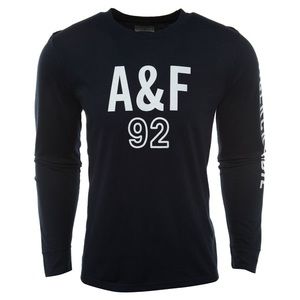 Abercrombie & Fitch Printed Long sleeve Crew Neck T-shirt Mens